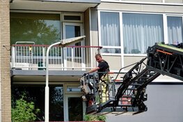 Hond gered van snikheet balkon