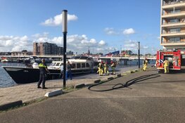Brand op boot in Zaandam