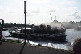 Brand op boot in Zaandam