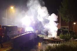 Boot in brand in Zaandijk
