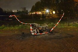 Scooter in brand in Zaandam
