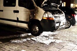 Camper in brand gestoken