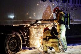 Vrachtwagen dreigt in brand te vliegen