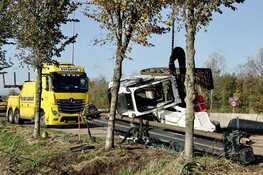 Spuitboorkraan gekanteld in Krommenie