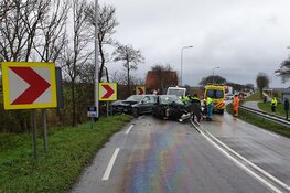 levensgevaarlijk: ongeval door veel olie op de weg