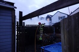 Paniek bij brand in schuur