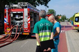 Brand in hooiwagen Oostzaan