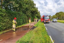 Scooter vliegt in brand tijdens het rijden