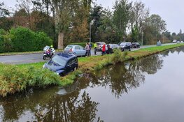 Auto met kinderen aan boord bijna te water (Assendelft)