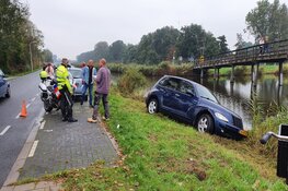 Auto met kinderen aan boord bijna te water (Assendelft)