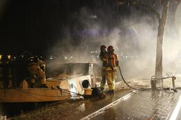 Brand op boot in Wormerveer