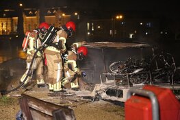 Brand op boot in Wormerveer