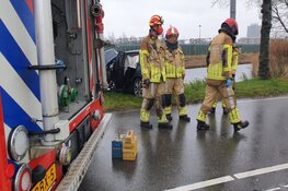 Auto tegen boom gereden in Zaandam, bestuurder gewond