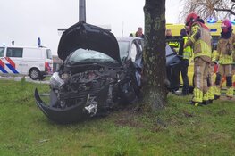 Auto tegen boom gereden in Zaandam, bestuurder gewond