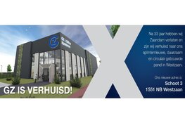 GZ verhuist naar de meubellaan in Westzaan