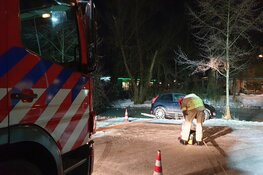 Auto bijna te water in Zaandam