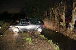Auto bijna te water op ring Zaandam