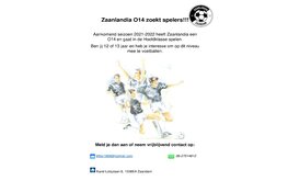Zaanlandia O14 zoekt spelers!