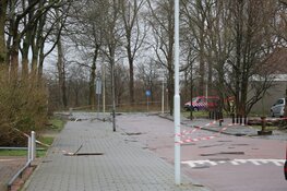 Gevelbeplating van flat laat los in  Zaandam