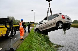 Auto raakt te water in Wijdewormer