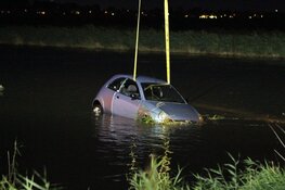 Opnieuw eenzijdig ongeval op Vaartdijk te Assendelft, nu auto te water