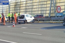 Ongeluk met veel auto's op A8