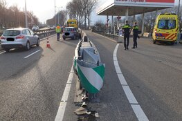 Wederom een ongeluk door tijdelijke wegversmalling