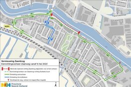 Zaanweg eenrichtingsverkeer door aanleg tijdelijke brug