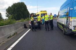 Ongeval met veel schade op A7
