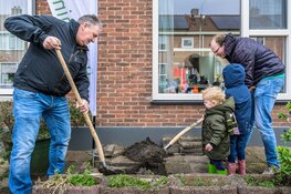 Bewoners van de Zeeheldenbuurt krijgen bomen van de gemeente Zaanstad en Parteon