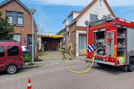 Containerbrand bij bakkerij in Assendelft