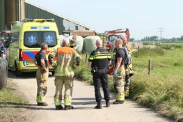 Persoon vast onder quad