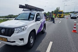 Nog meer verkeershinder: Aanhanger gekanteld op A8