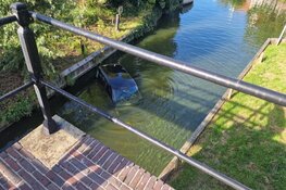 Auto te water gerold in Zaandam