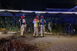 Brand in fietsenstalling treinstation Zaandijk
