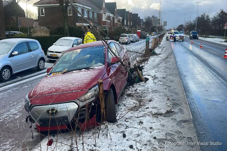 Automobiliste raakt van de weg op N203