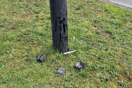 Eenzijdig ongeval op rotonde Zaandam