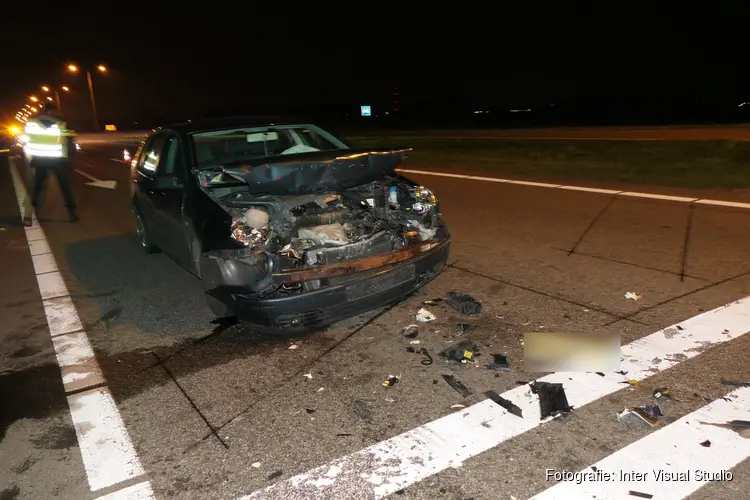 Nachtelijke kopstaartaanrijding in Westzaan
