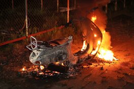 Scooter in brand in Zaandam