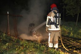 Scooter in brand in Zaandam