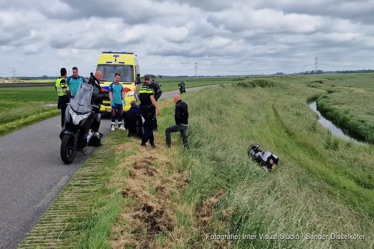Motorrijder gewond bij eenzijdig ongeval Assendelft