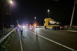 Auto in beslag genomen na ongeval op A7 bij Wijdewormer