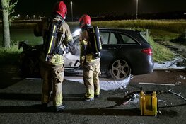 Hybride auto in brand in Wijdewormer