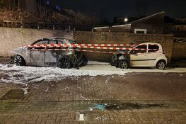 Auto's in brand aan Dijkland in Assendelft