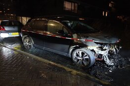 Auto in brand aan Martin Luther Kingweg in Zaandam