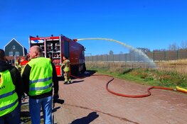 Riet in brand aan Kamgras in Assendelft