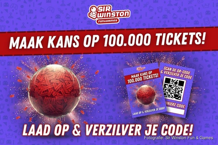 Maak kans op 100.000 tickets bij Sir Winston Fun & Games!