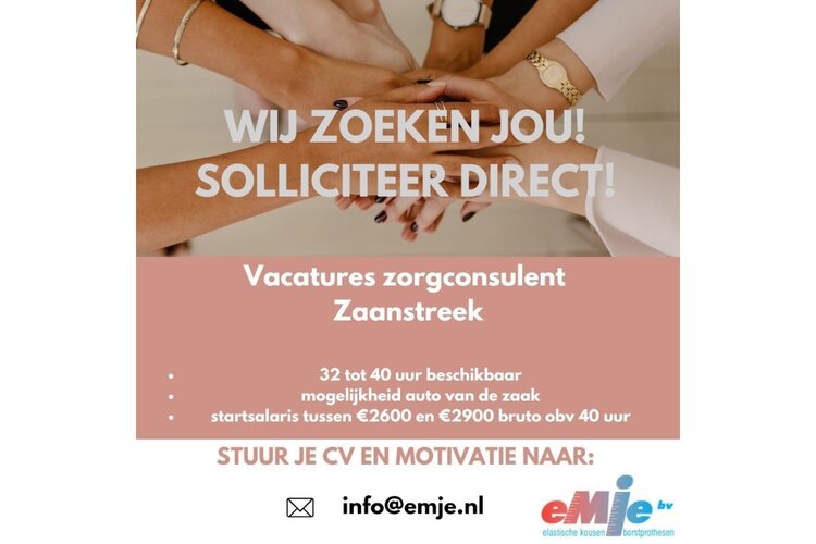 eMJe is op zoek naar een zorgconsulent(e) therapeutische elastische kousen