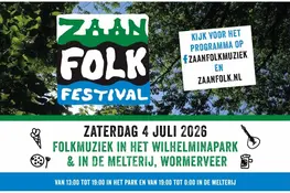10e ZaanFolk Festival op zaterdag 4 juli 2026