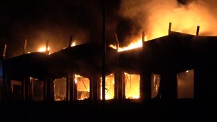 Grote brand op sportpark &#39;t Lood